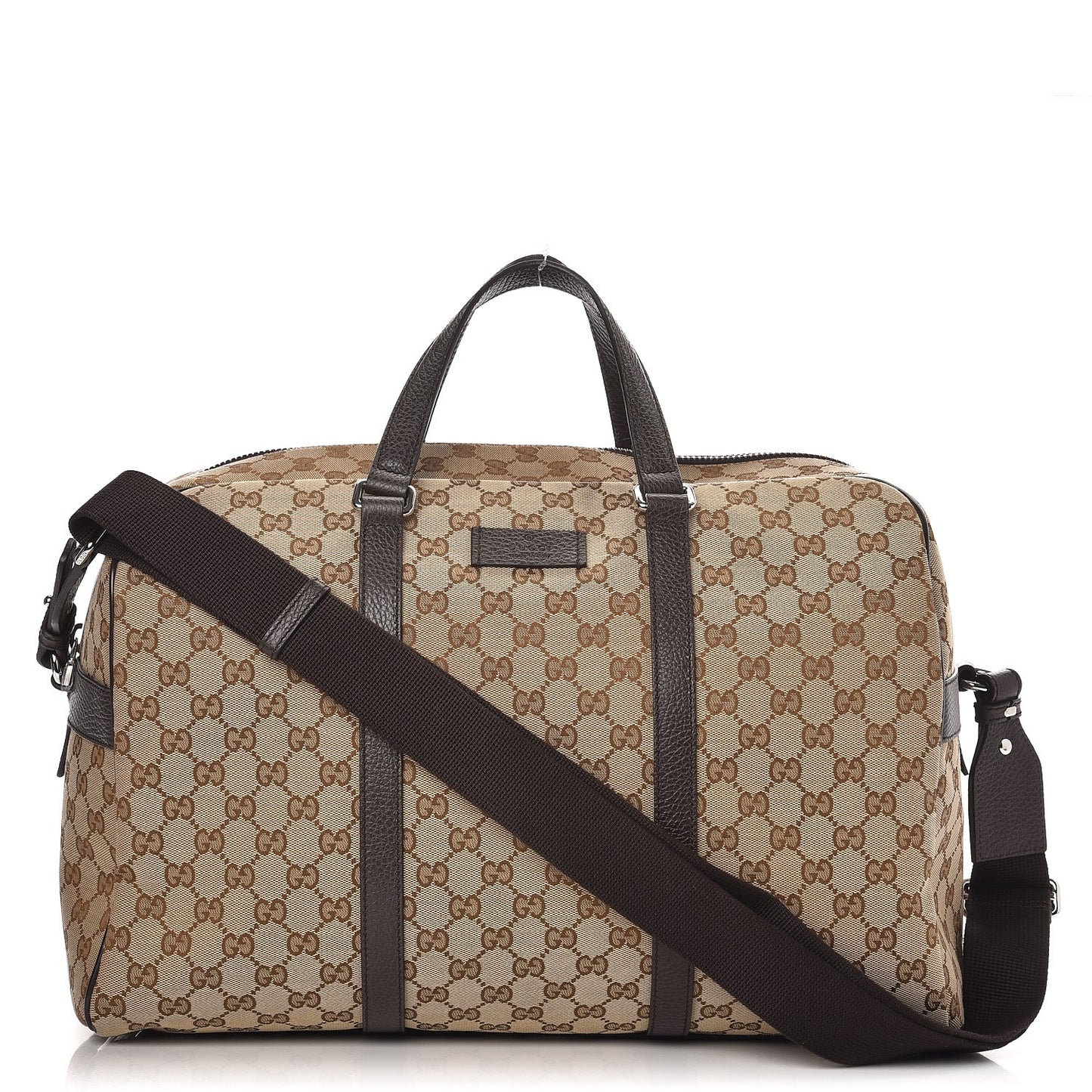 Monogram Dollar Calfskin Boston Duffle Bag Beige Ebony Testa di Moro Marrone Scuro