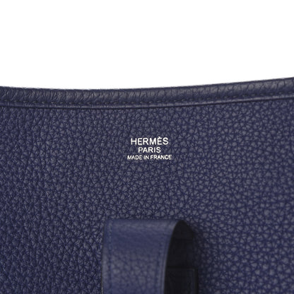 Hermes Taurillon Clemence Evelyne III GM Bleu Encre 8 of 9