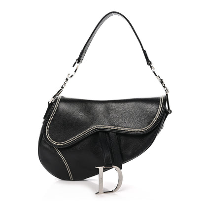 Christian Dior Shiny Goatskin Saddle Bag Black 1 of 12
