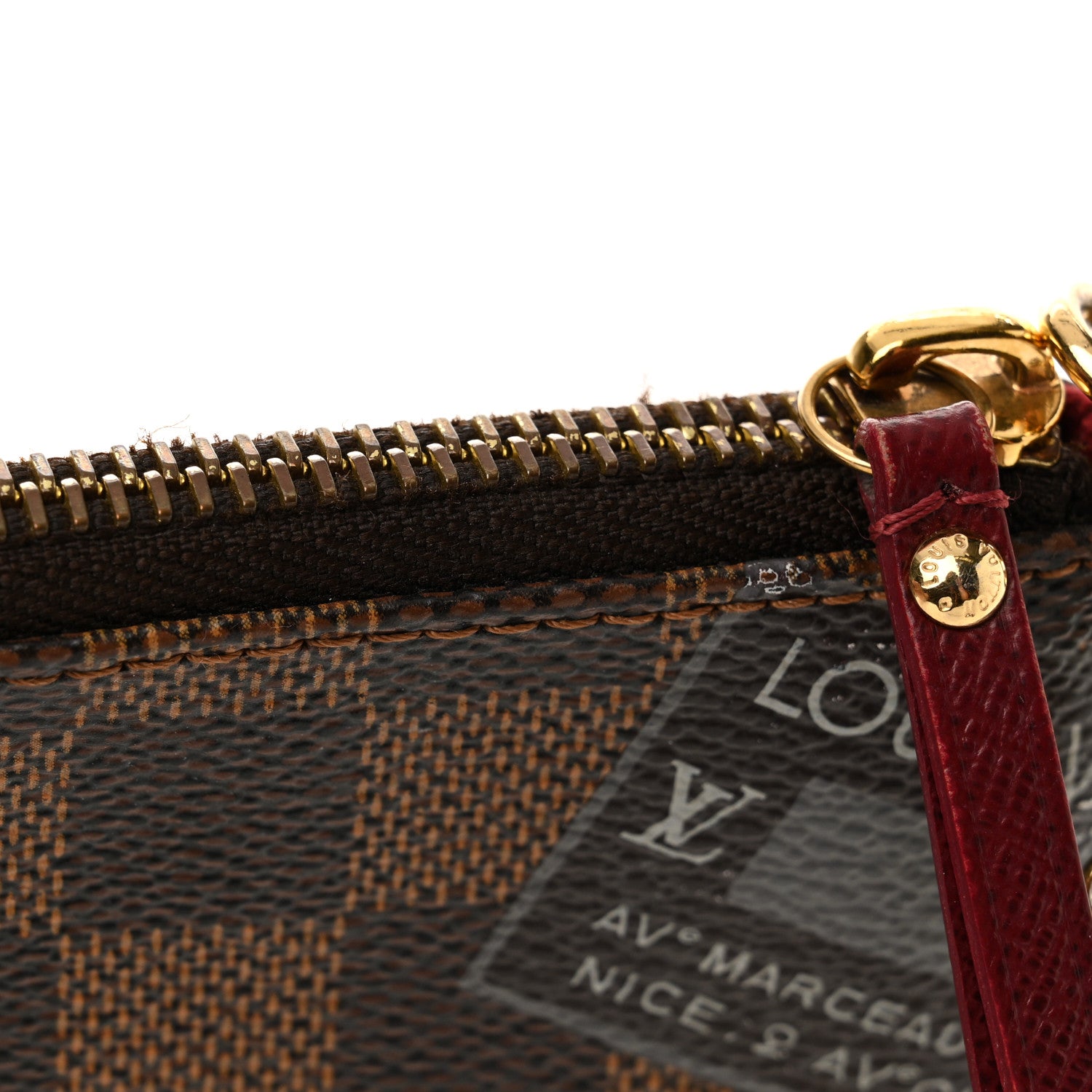 Louis Vuitton Damier Ebene Trunks Labels Pochette MM Milla 11 of 14