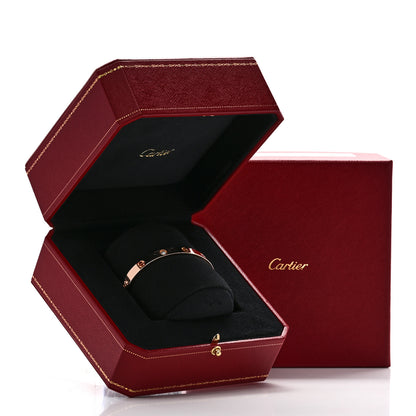 Cartier 18K Pink Gold 4 Diamond LOVE Bracelet 18 8 of 8