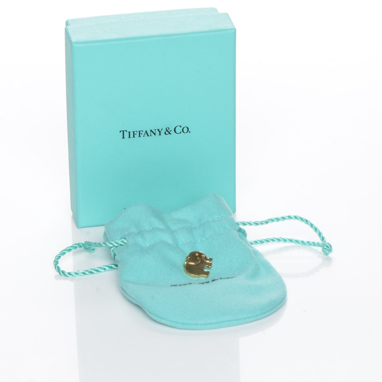 18K Yellow Gold Elephant Never Forgets Charm