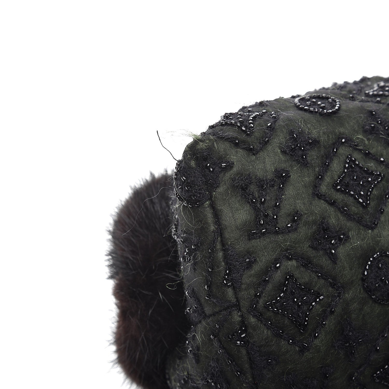 Louis Vuitton Mousseline Mink Lizard Beaded Demi Lune GM Vert 7 of 12