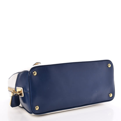 Prada Vitello Bi-Color Top Handle Bowler Bag Talco 4 of 8