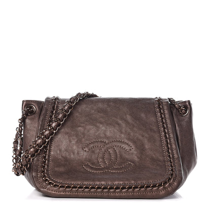 Chanel Metallic Deerskin Small Luxe Ligne Flap Bronze 1 of 10