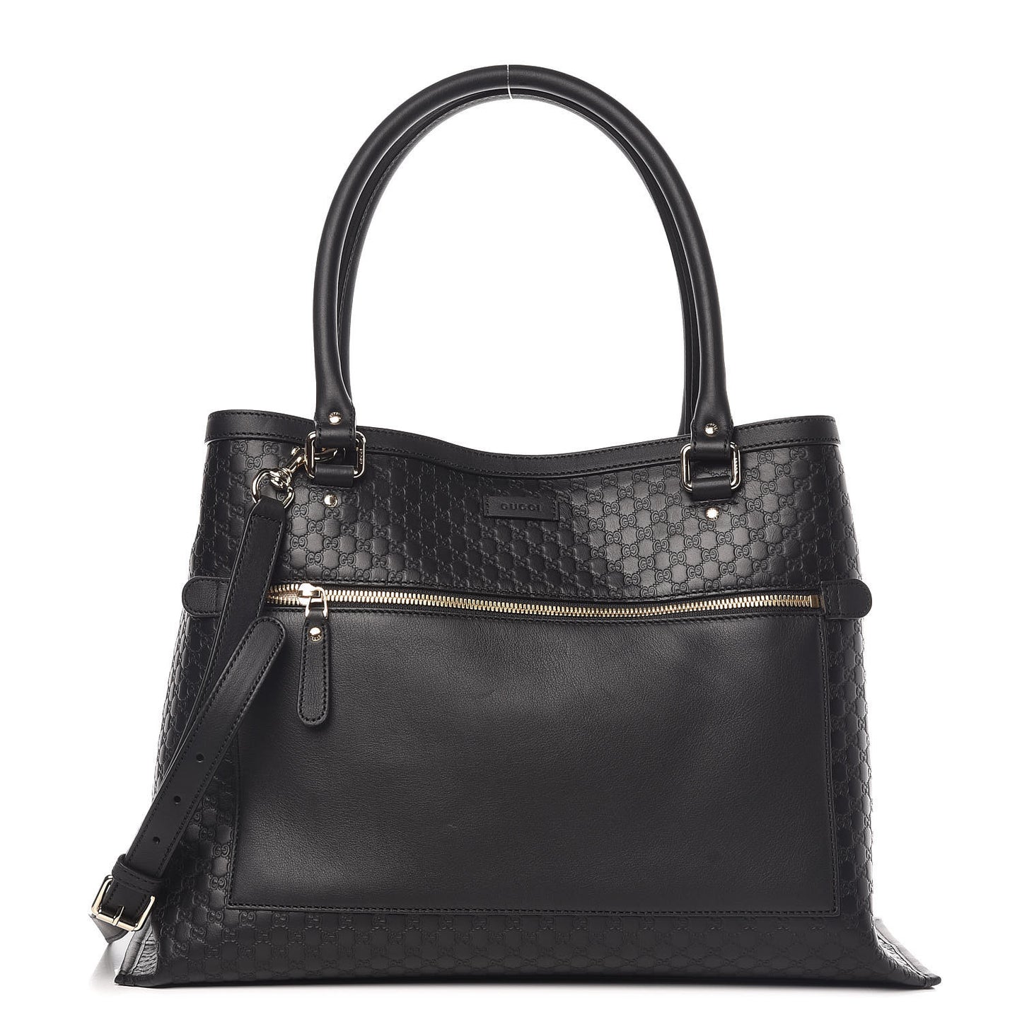 Soft Microguccissima Large Tote Black