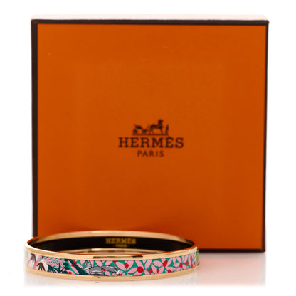 Hermes Enamel Printed Narrow Dans Un Jardin Anglais Bracelet 65 Arts And Crafts 5 of 5