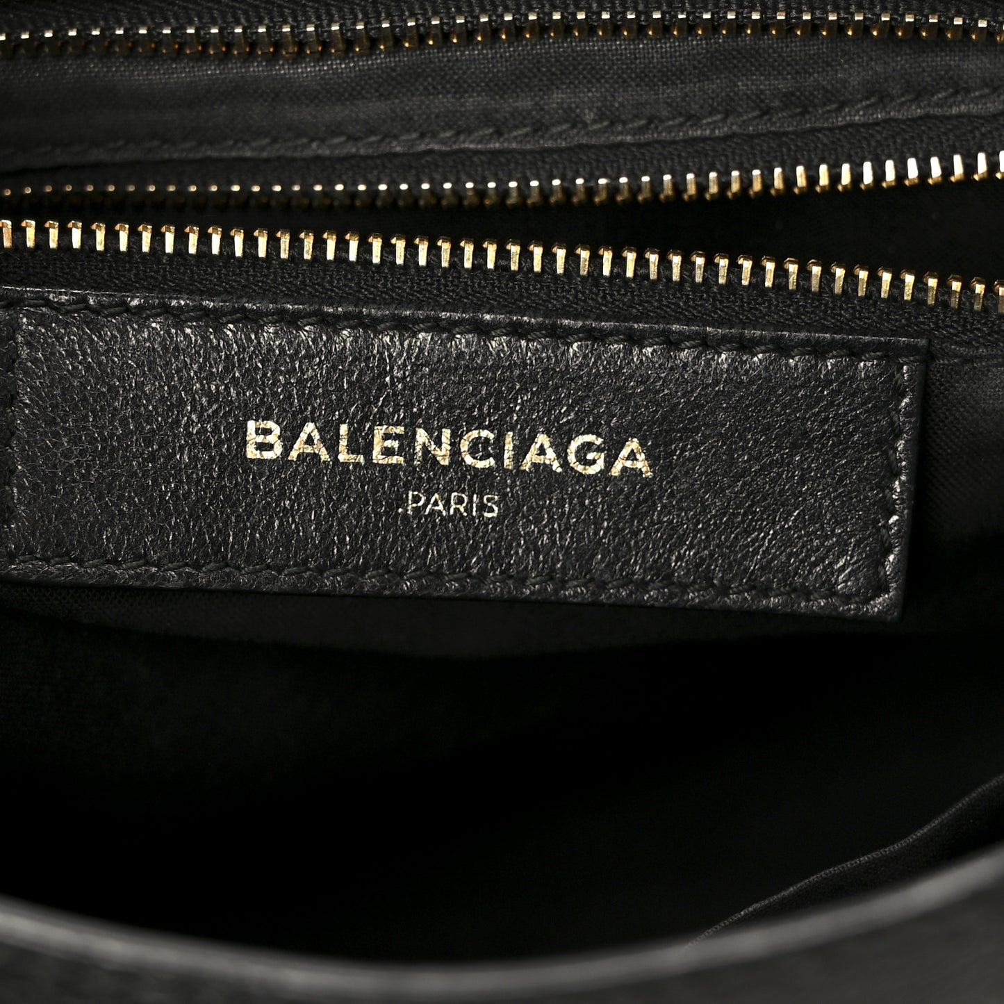 Chevre Gold Metallic Edge Hardware S City Black