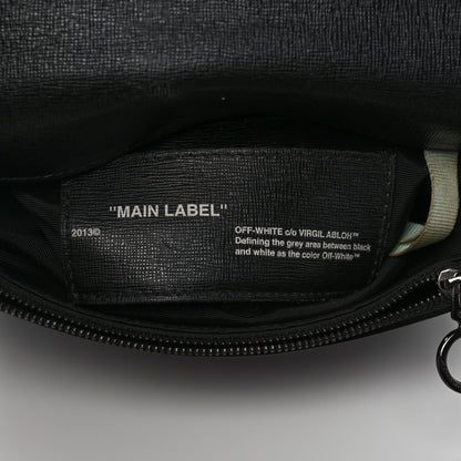 Off-White Saffiano Striped Mini Diag Bag Black White 6 of 13