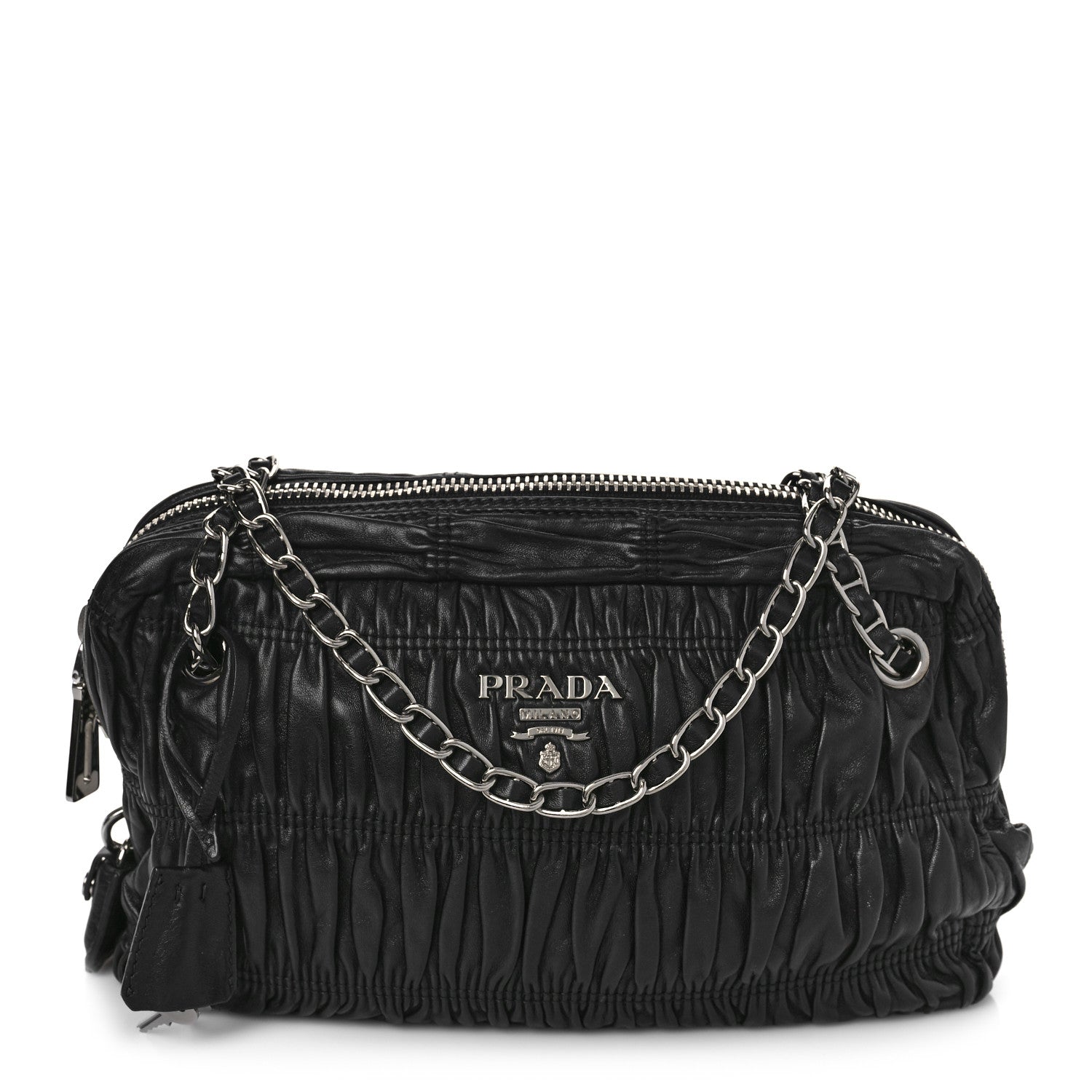 Prada Nappa Gaufre Shopping Satchel Black 1 of 7