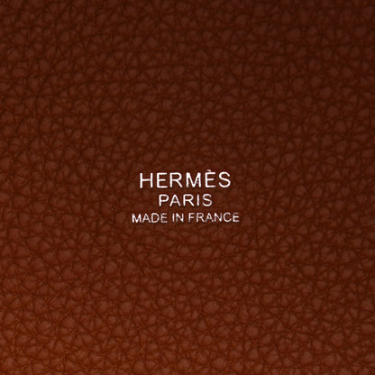 Hermes Taurillon Clemence Casaque Picotin Lock 22 MM Gold Rouge De Coeur 6 of 10
