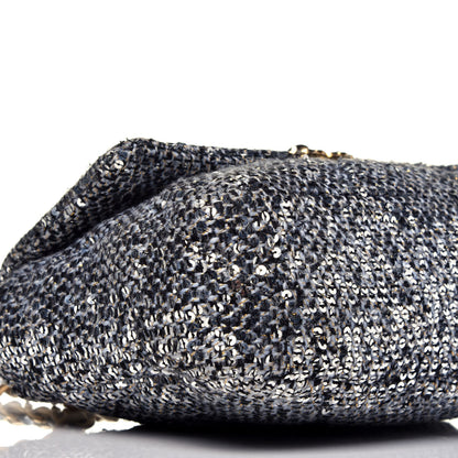Chanel Sequin Quilted Medium Chanel 19 Flap Silver 8 of 9