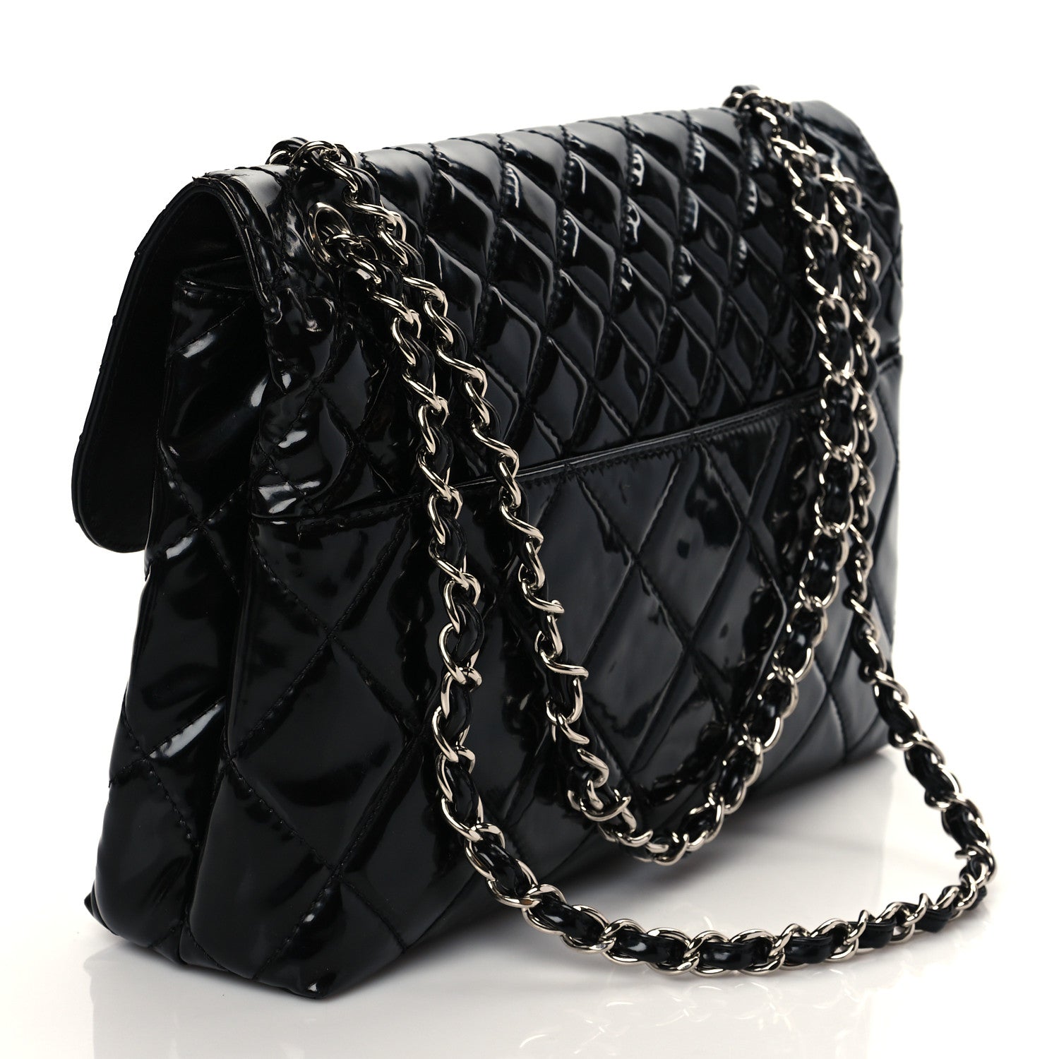 Chanel Vinyl Quilted In The Business Flap Bag Black 4 of 11