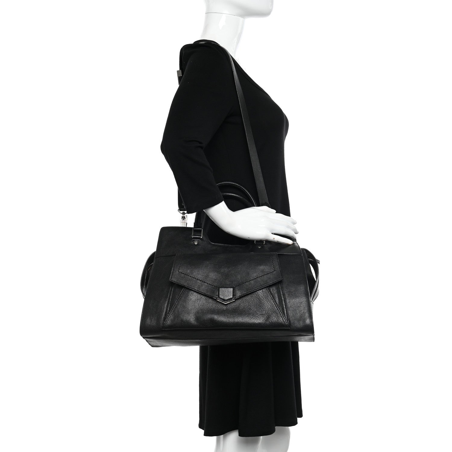 Proenza Schouler Vachetta Calfskin Small PS13 Satchel Black 3 of 9