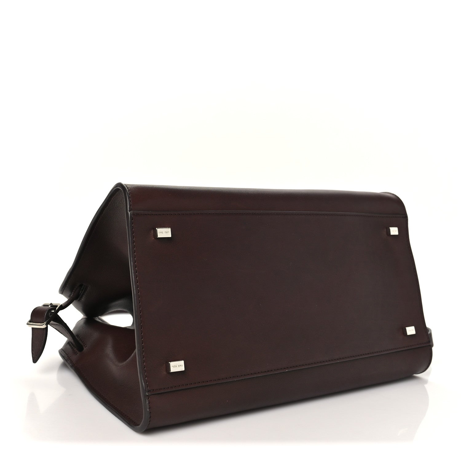 The Row Polished Saddle Calfskin Soft Margaux 12 Dark Brown 4 of 9