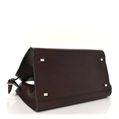 The Row Polished Saddle Calfskin Soft Margaux 12 Dark Brown 4 of 9