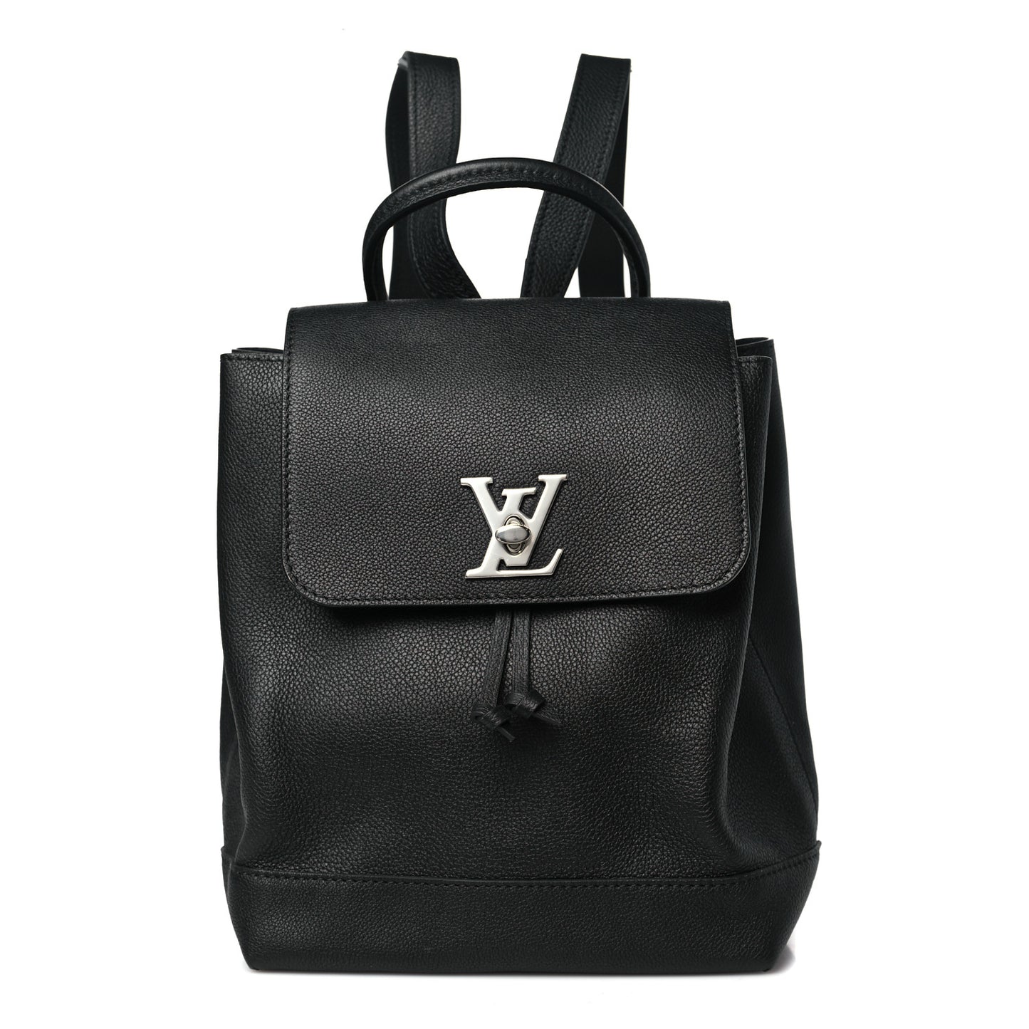 Calfskin Lockme Backpack Black
