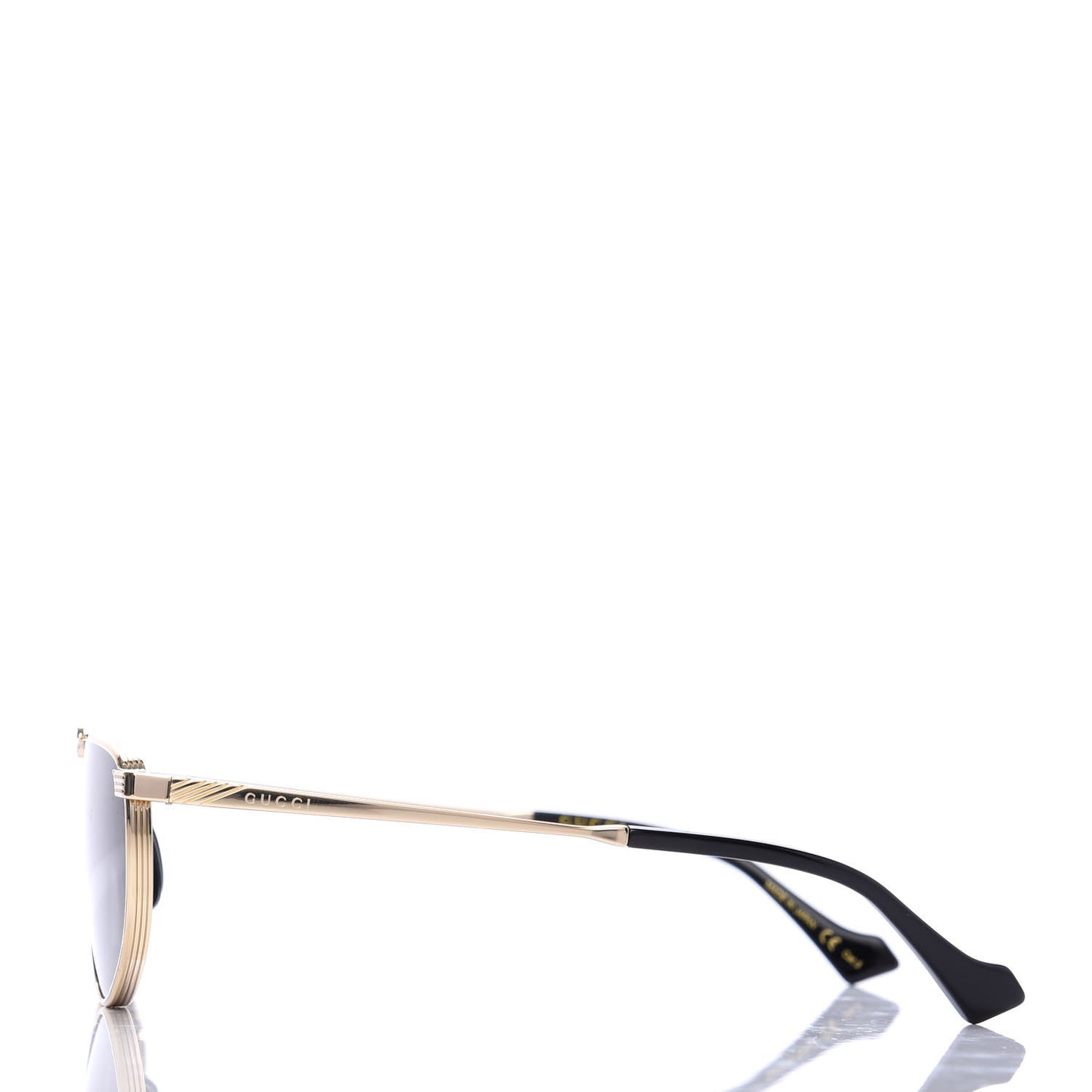 Metal Mens Squared Aviator Sunglasses GG0841S Gold