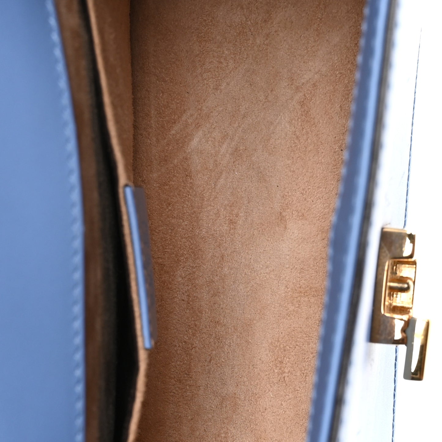 Vitello Fontanella Web Mini Sylvie Top Handle Bag Clear Sky Blue