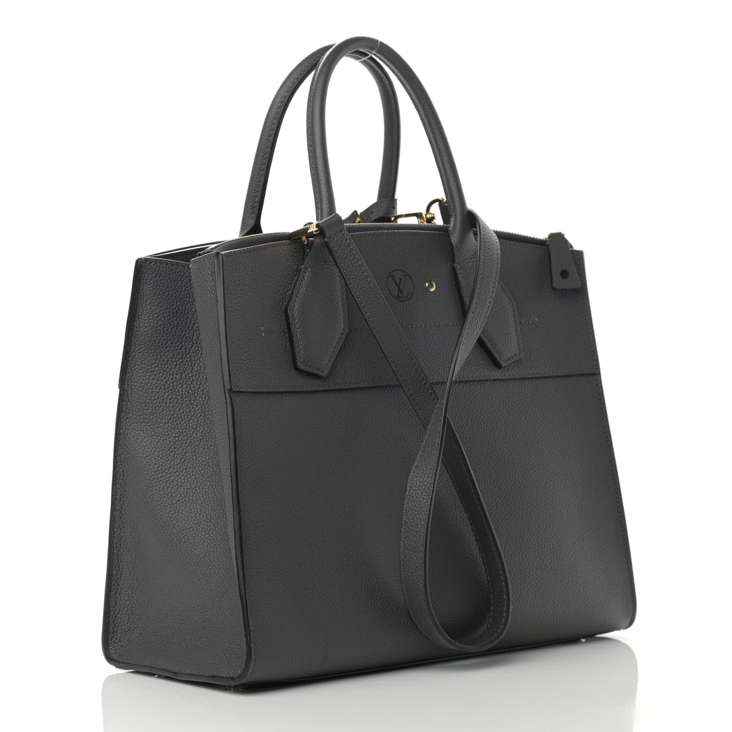 Louis Vuitton Taurillon City Steamer MM Gris 3 of 13
