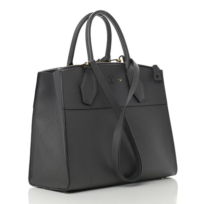 Louis Vuitton Taurillon City Steamer MM Gris 3 of 13