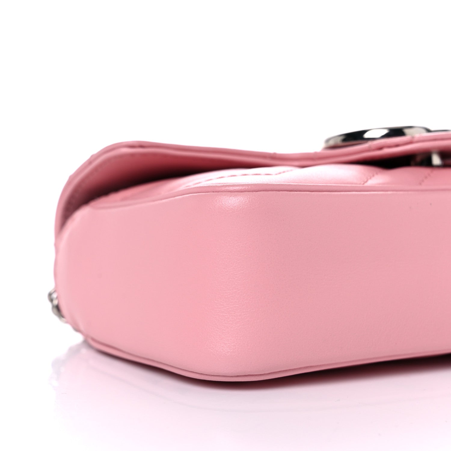 Gucci Calfskin Matelasse Super Mini GG Marmont Shoulder Bag Wild Rose 8 of 10