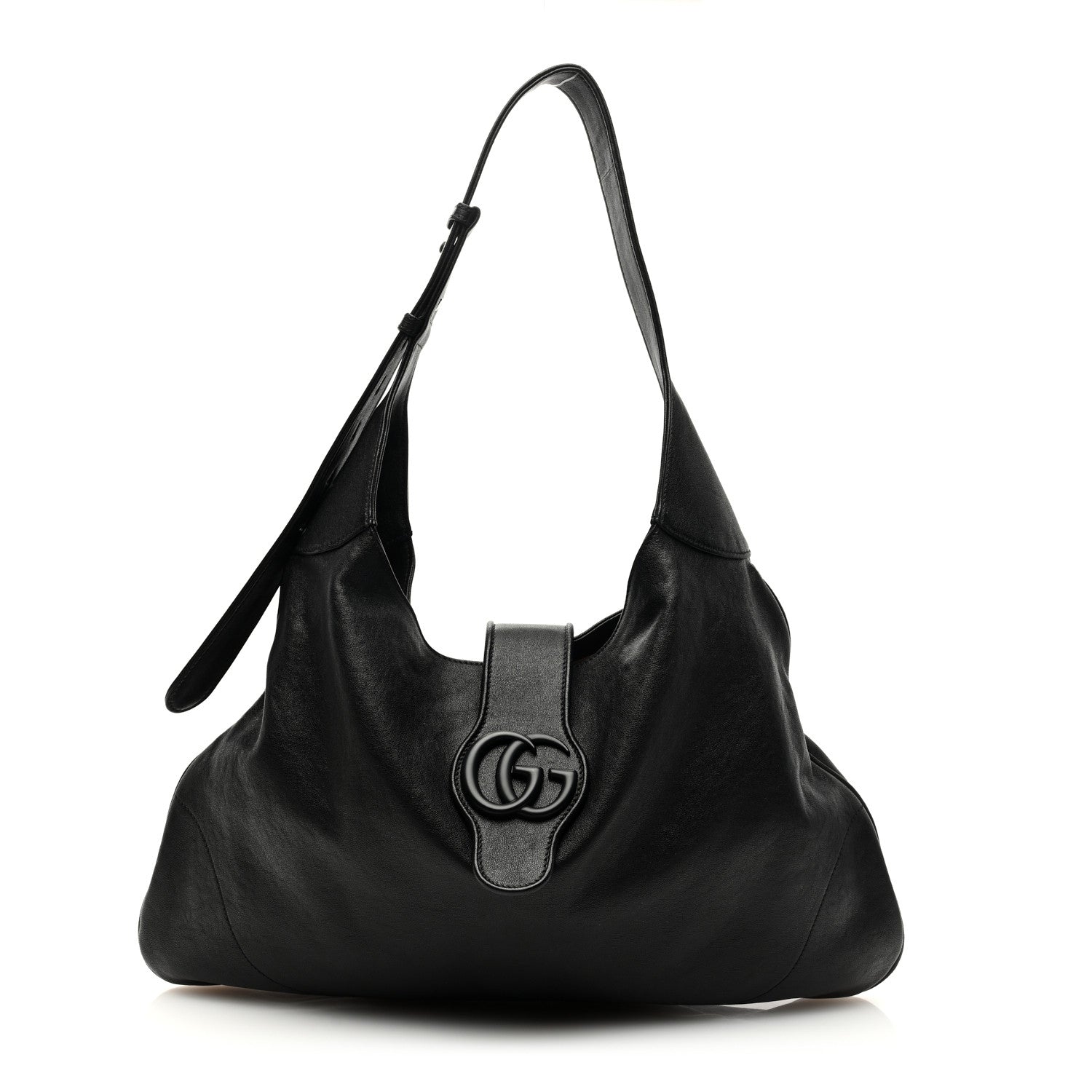 Gucci Goatskin Monochrome Large Aphrodite Shoulder Bag Black 1 of 9