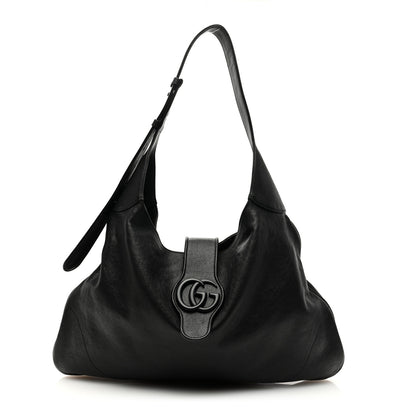 Gucci Goatskin Monochrome Large Aphrodite Shoulder Bag Black 1 of 9