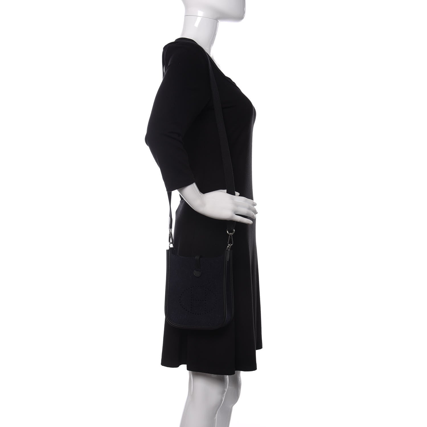 Hermes Feutre Swift Evelyne TPM Bleu Nuit Black 2 of 9