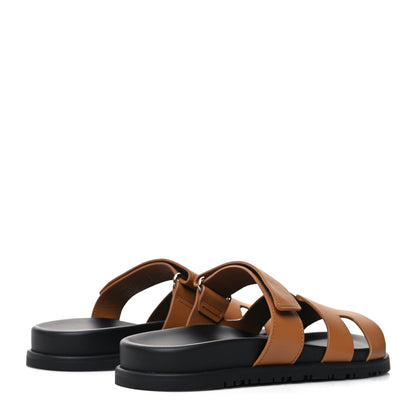 Hermes Calfskin Womens Chypre Sandals 39 Naturel 4 of 9