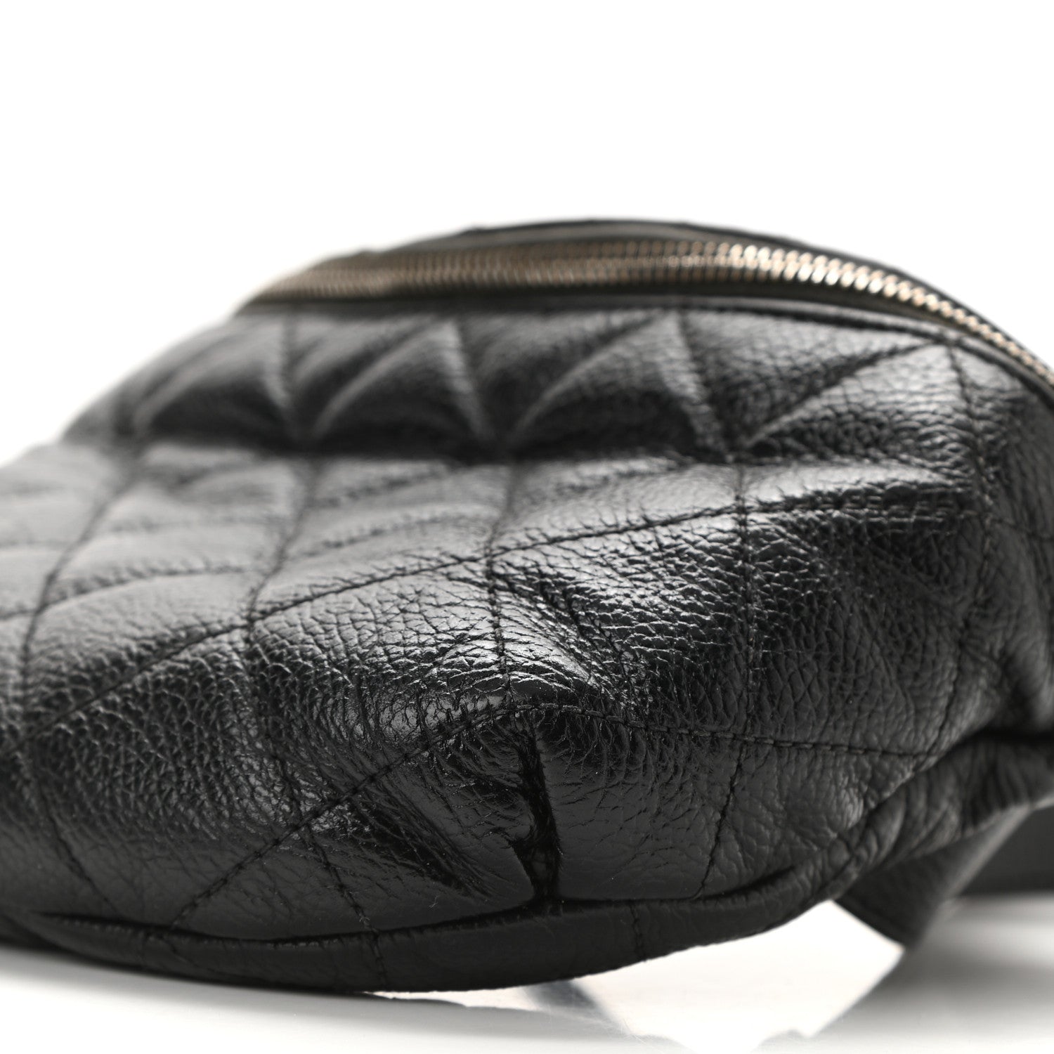Chanel Grained Calfskin Quilted Waist Belt Bag Black 10 of 10