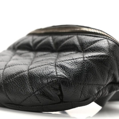 Chanel Grained Calfskin Quilted Waist Belt Bag Black 10 of 10