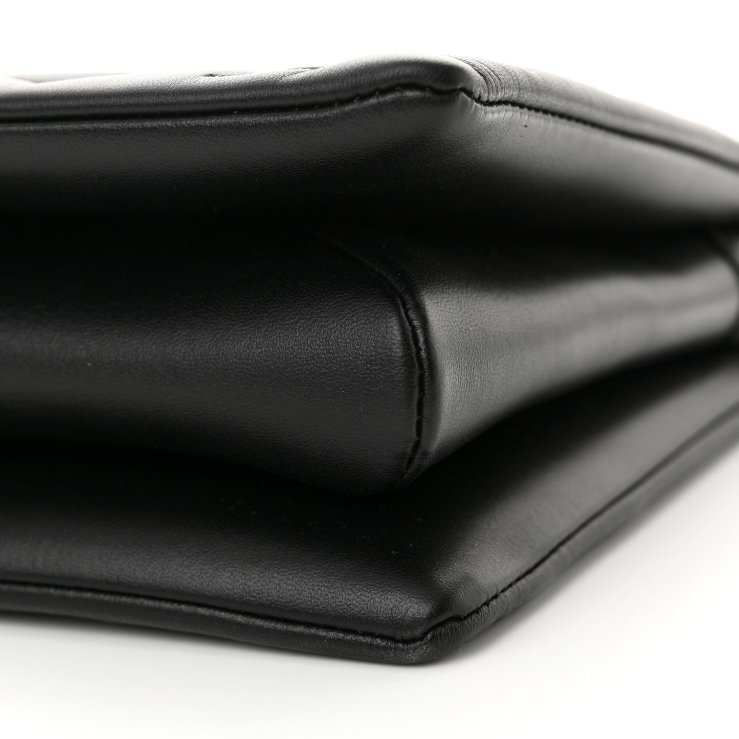 Lambskin Embossed Monogram Coussin MM Black Gray