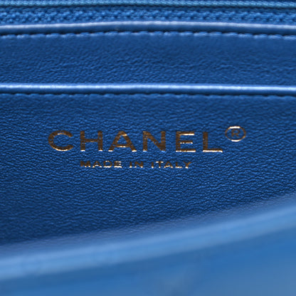 Chanel Lambskin Quilted Mini Square Flap Blue 6 of 10