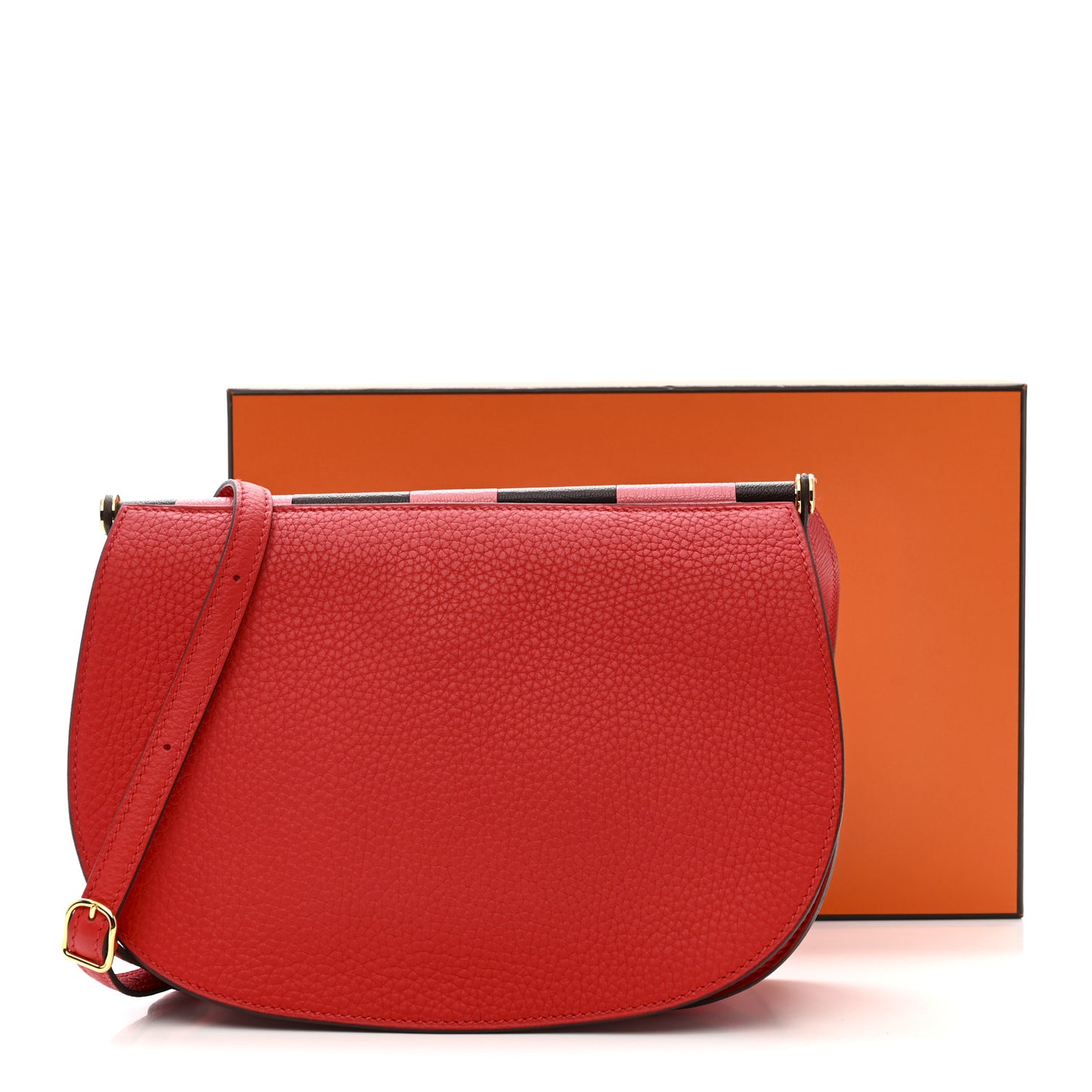 Taurillon Clemence Chevre Mysore Saut 25 Rouge De Coeur Rose Azalee Rouge Sellier