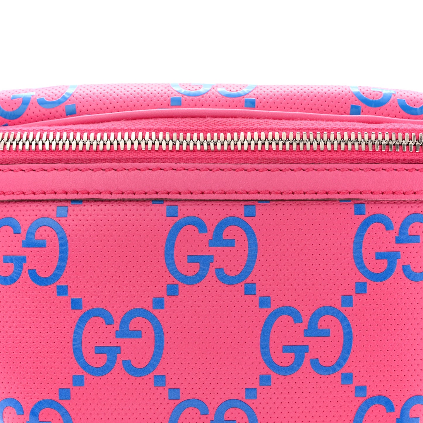 Calfskin GG Tennis Bi-Color Embossed Belt Bag Modern Fucsia Modern Blue