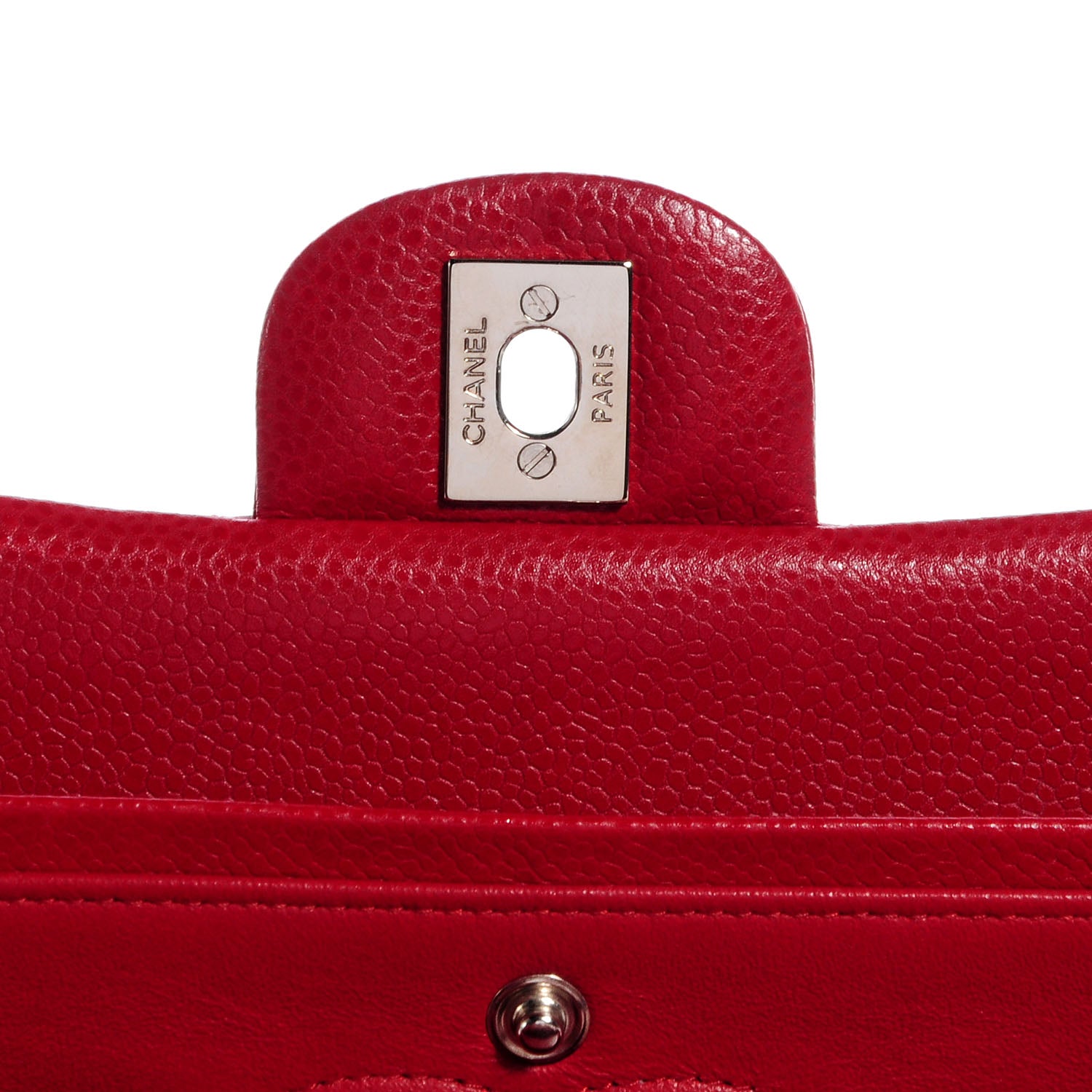Chanel Caviar Medium Double Flap Red 8 of 10