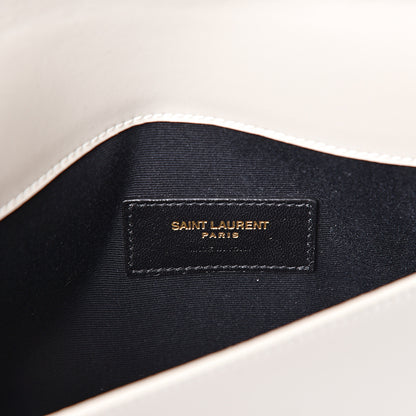 Saint Laurent Grain De Poudre Uptown Pouch Blanc Vintage 6 of 9