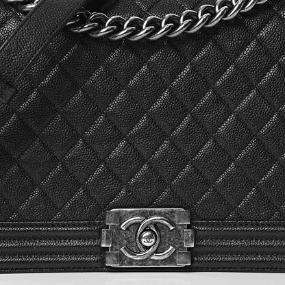 Chanel Caviar Quilted New Medium Boy Flap Black 12 of 13