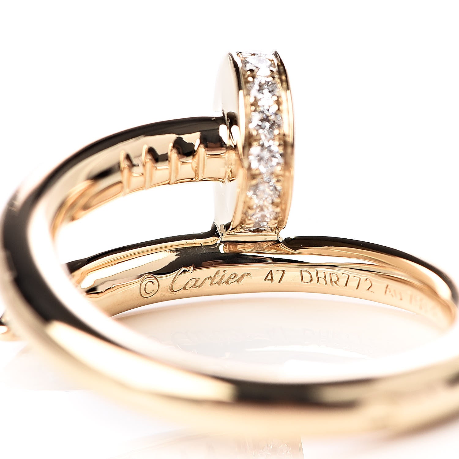 Cartier 18K Yellow Gold Diamond Juste Un Clou Ring 47 4 4 of 4
