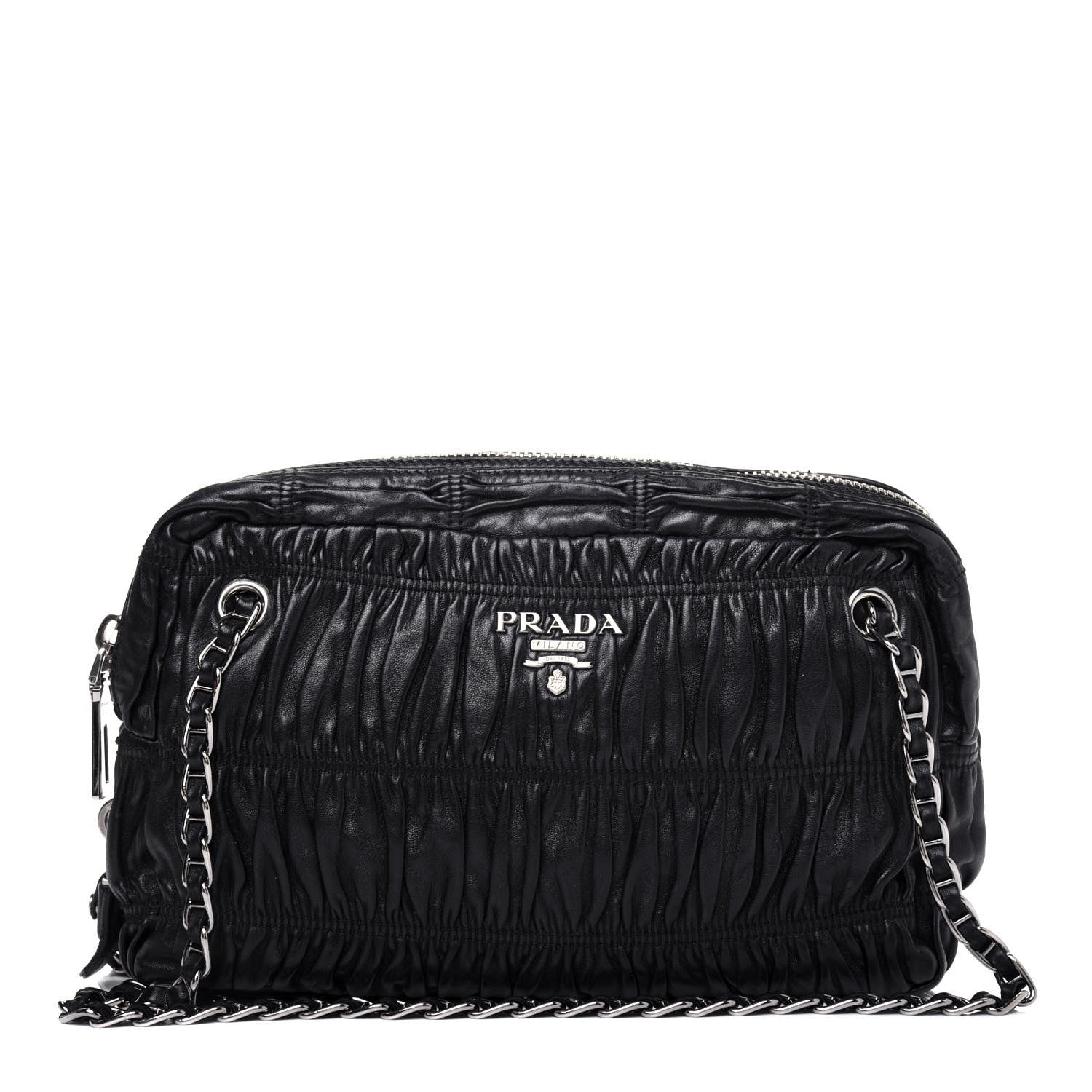 Prada Nappa Gaufre Satchel Black 3 of 23