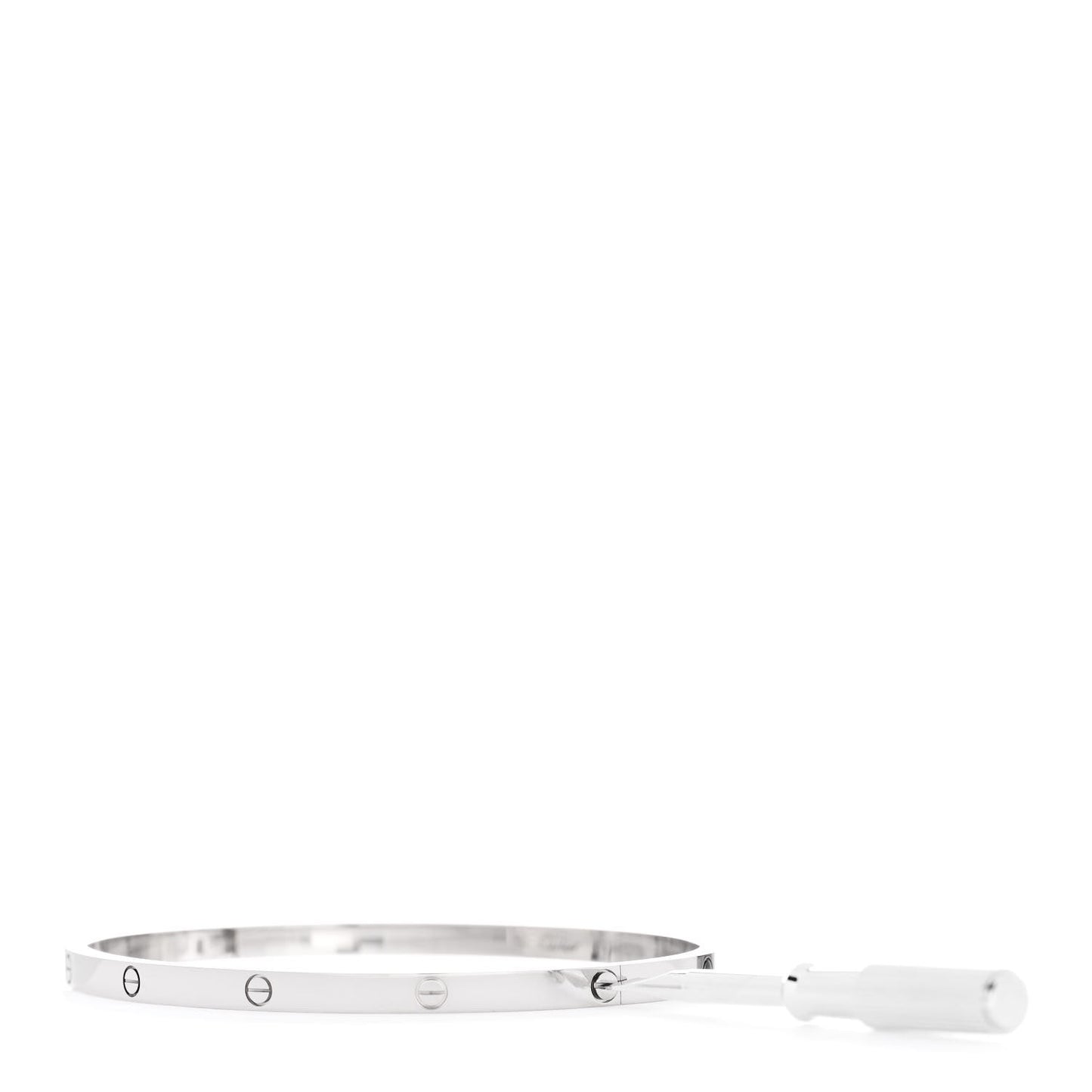 18K White Gold Small LOVE Bracelet 19