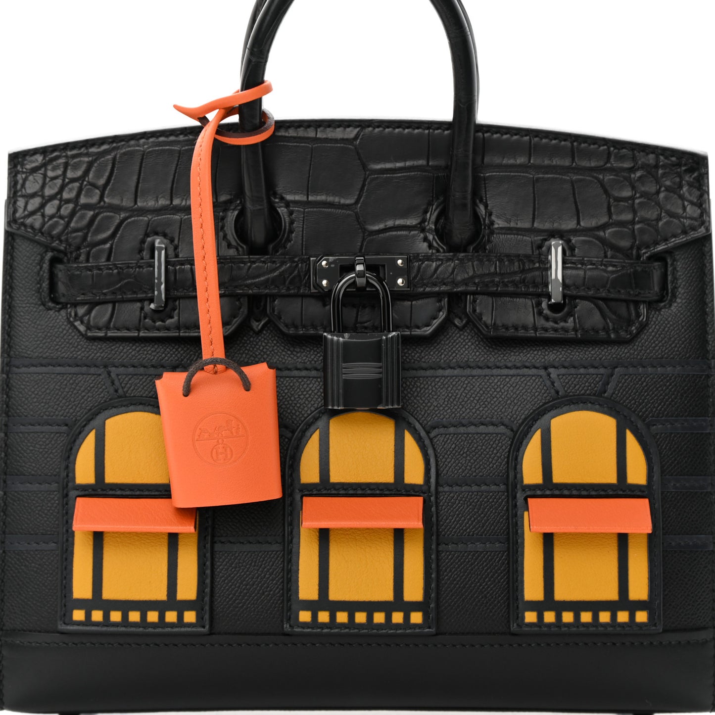 Madame Calfskin Matte Alligator Swift Faubourg Midnight Birkin Sellier 20 Black