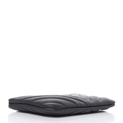 Chanel Caviar Chevron Quilted Small Cosmetic Case Black 4 of 8