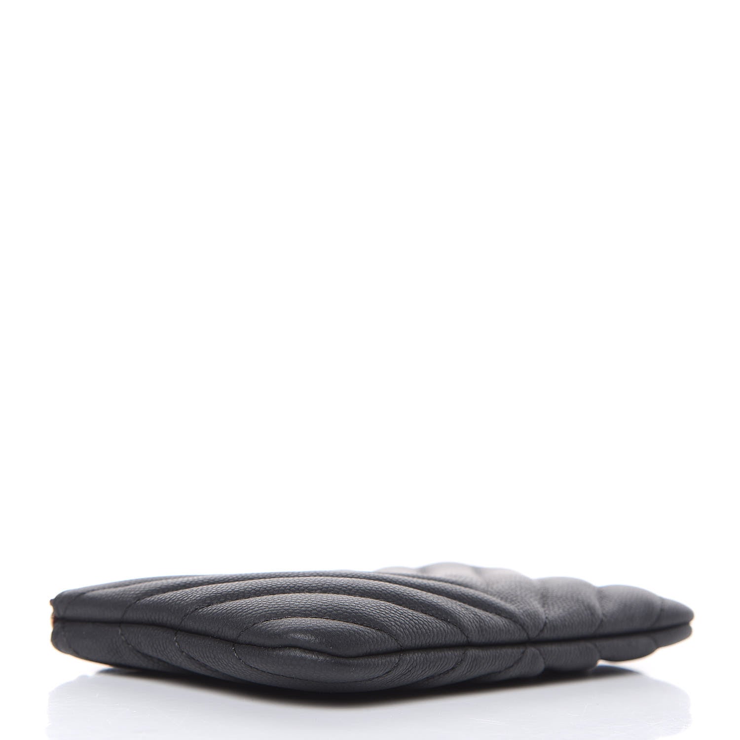 Chanel Caviar Chevron Quilted Small Cosmetic Case Black 4 of 8