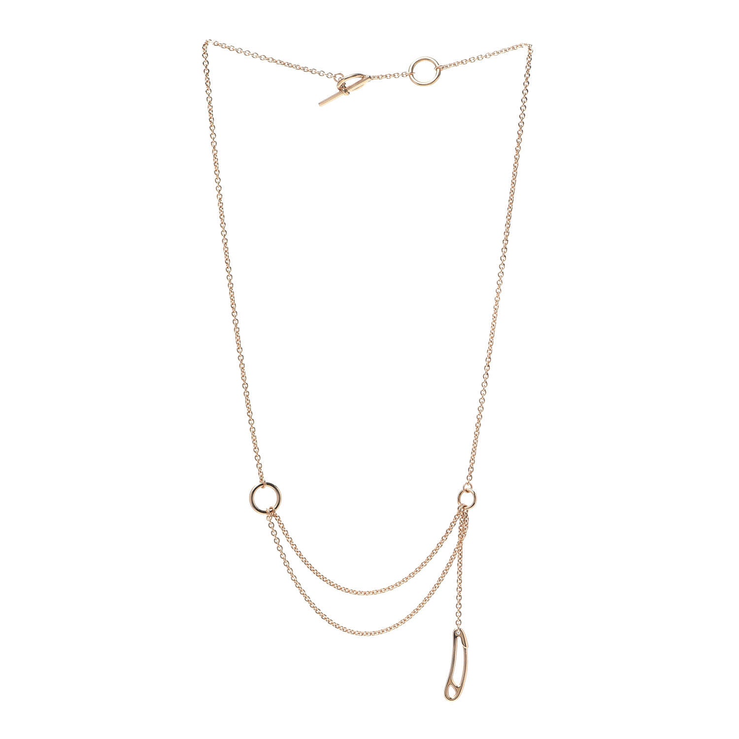 Hermes 18K Rose Gold TPM Chaine d'Ancre Punk Necklace SH 3 of 6