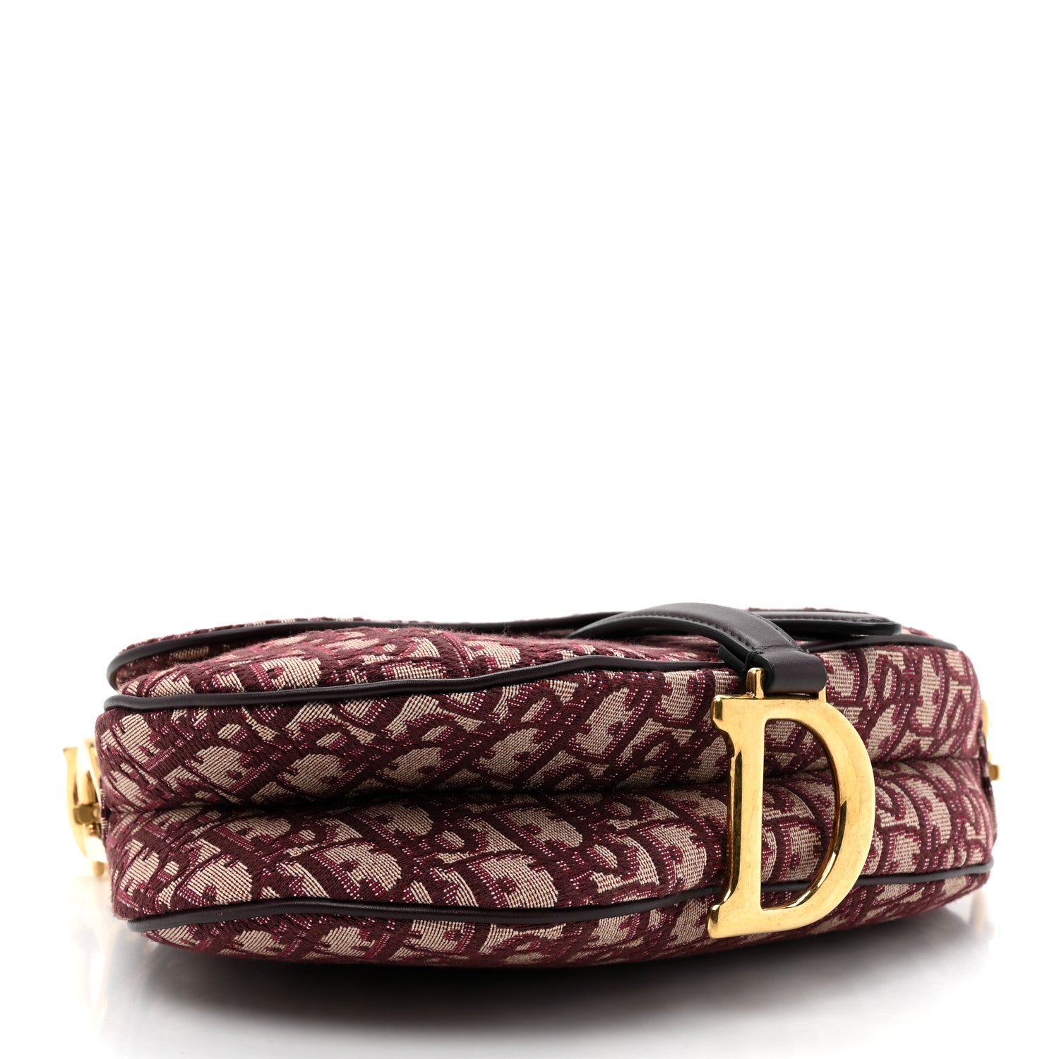 Christian Dior Oblique Saddle Bag Burgundy 4 of 10