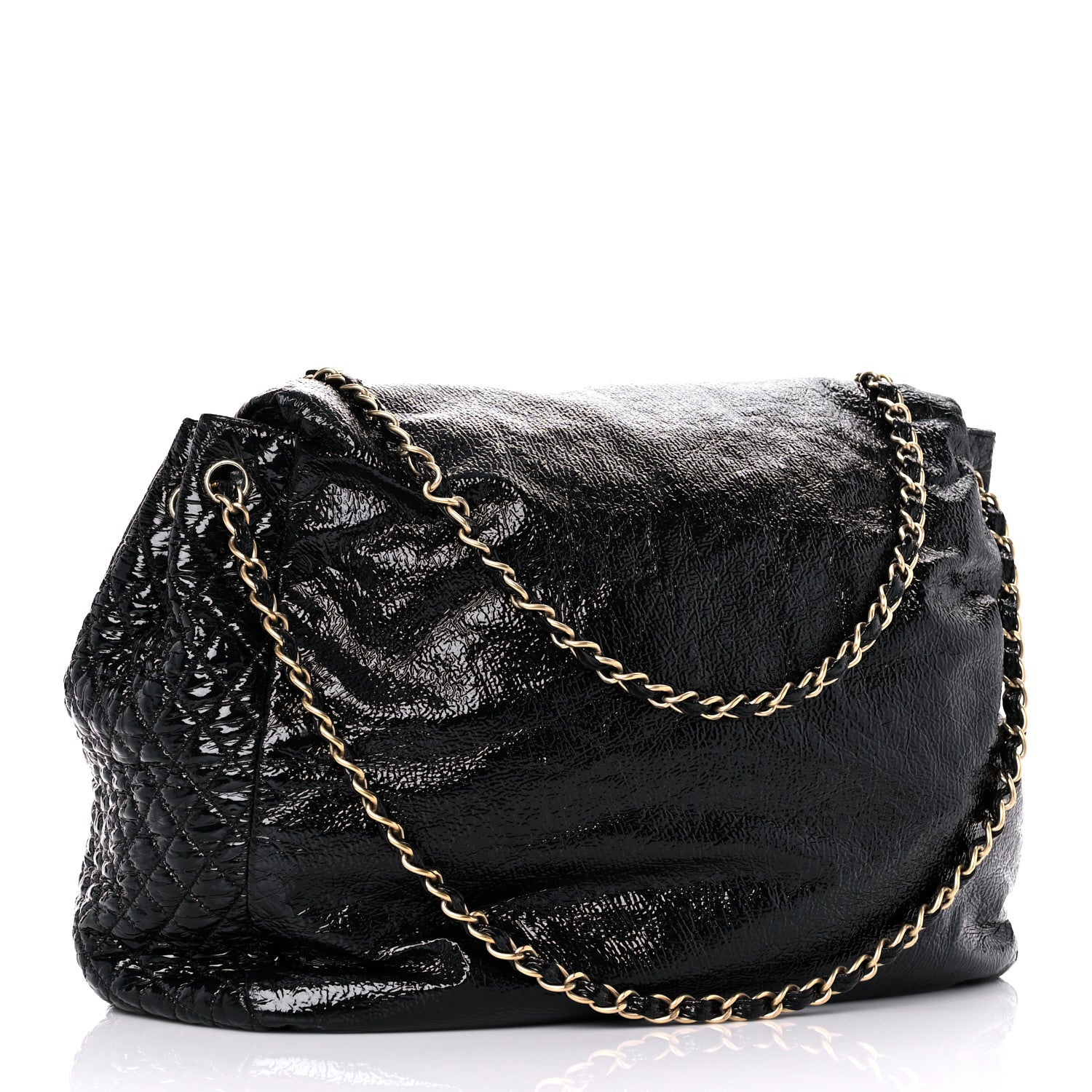 Chanel Vinyl XXL Rock and Chain Flap Black 3 of 20
