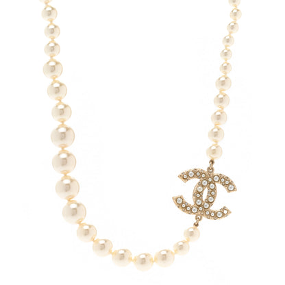 Chanel Graduated Pearl CC Short Necklace Gold 1 of 6