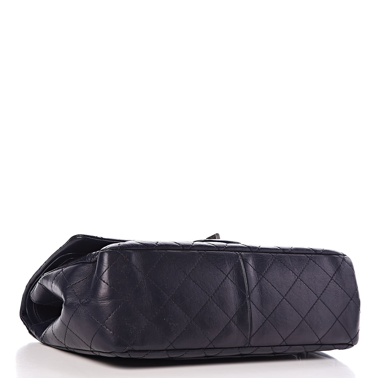 Aged Calfskin Quilted 2.55 Reissue 227 Flap Navy Blue